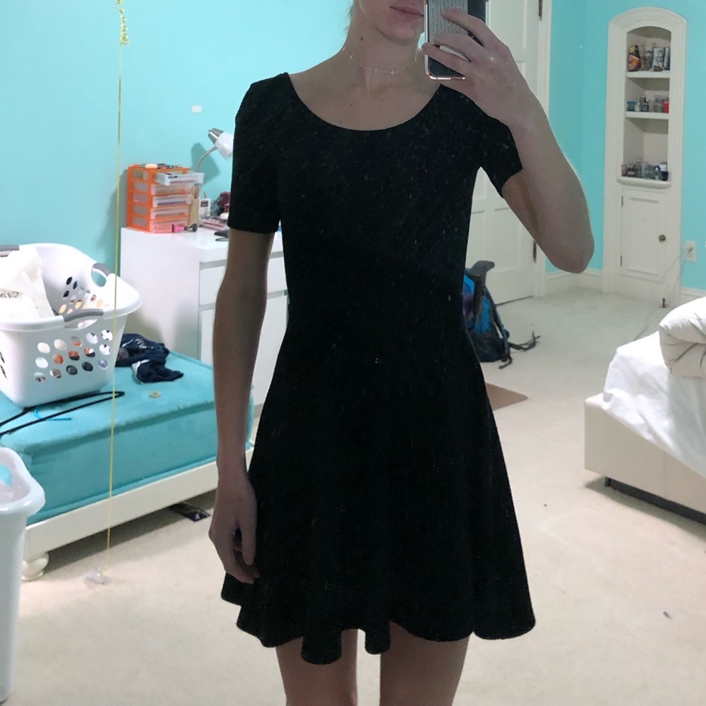 Black skater dress